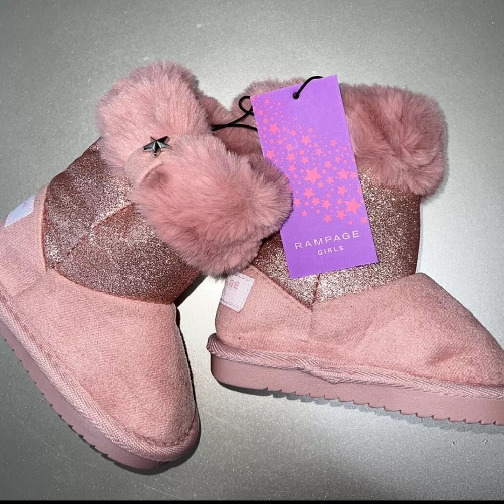 NWT RAMPAGE Glitter Blush Toddler Boots